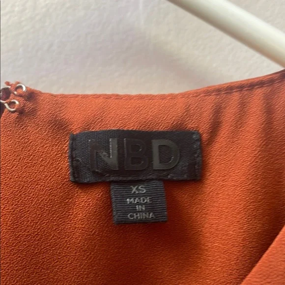 CIRCE MINI DRESS IN COPPER NBD - Picture 5 of 6